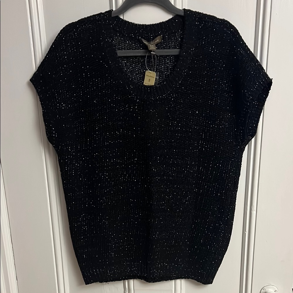 Tommy Bahama Black and Silver Crew Neck Sweater